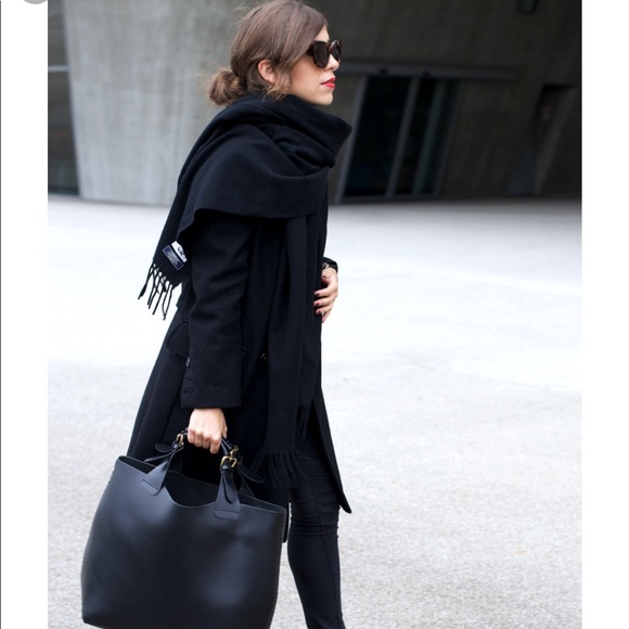 acne black scarf